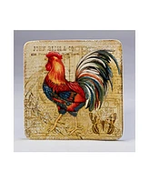 Certified International Gilded Rooster 4-Pc. Salad Plate