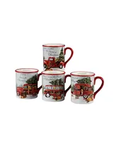 Certified International Home for Christmas 4-Pc. Mug asst.