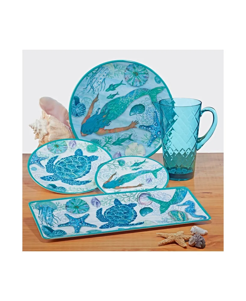 Certified International Serene Seas Melamine Dinner Plate, Set of 6