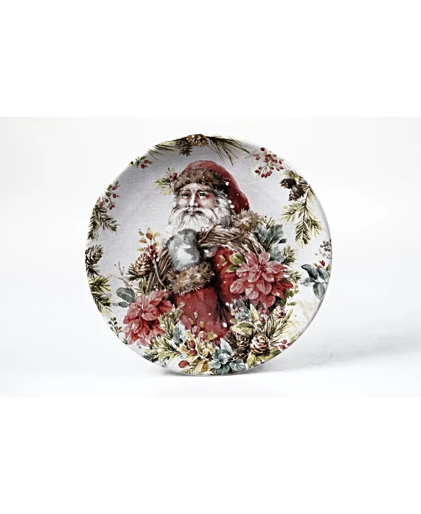 Certified International Christmas Story 4 Piece Dessert Plate