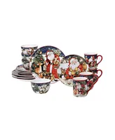 Certified International Magic of Christmas Santa 4 Piece Dinner Plate