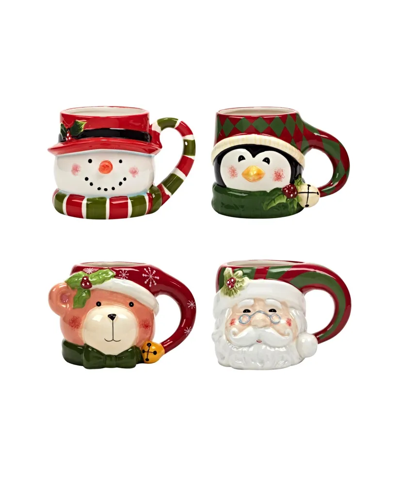 Certified International Holiday 4 Piece Mug Set