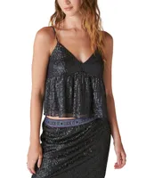 Lucky Brand Women's Sequin Mini Top