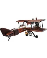 The Wine Savant Glass Airplane Whiskey Decanter and Airplane Glasses, 3 Piece Set