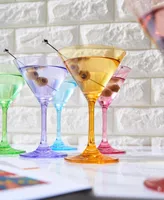 The Wine Savant Crystal Luxury Martini Glasses, Set of 6