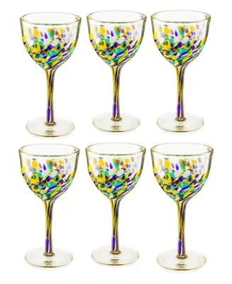 The Wine Savant Recycled Hand Blown Mexican Wine Glasses, Set of 6 8