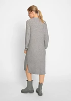 Olsen Women's Long Sleeve Broad Rib Knit Midi Sweater Dress