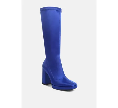 Presto Womens Stretchable Satin Long Boot