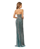 Lara Women's Halter Neck Dress with Keyhole