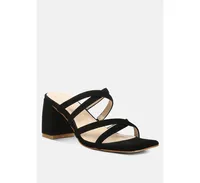 Rag & Co Valentina Womens strappy casual block heel sandals