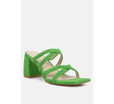Valentina Womens strappy casual block heel sandals