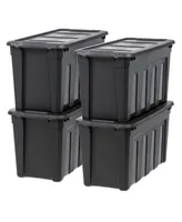 Iris Gallon Heavy-Duty Storage Plastic Bin Tote Container, Black