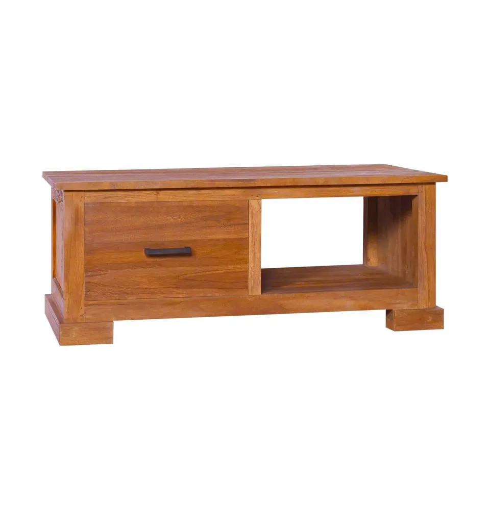 Tv Stand 35.4"x19.7"x14.6" Solid Wood Teak