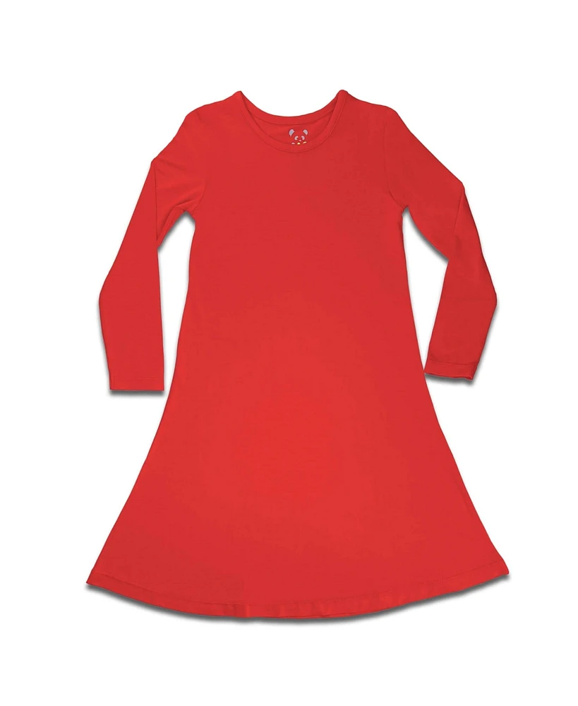 Bellabu Bear Toddler|Child Girls Winterberry Red Dress