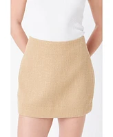 endless rose Women's Tweed Mini Skirt