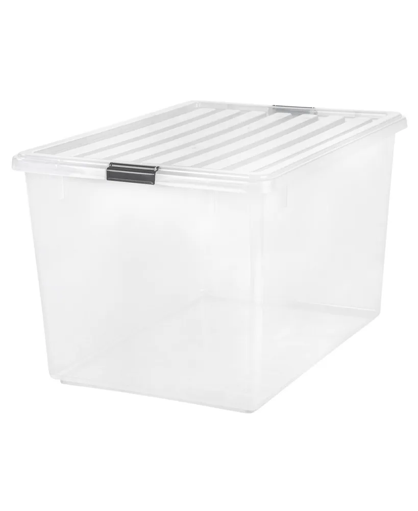 Iris 132 Quart Buckle Down Storage Box, 1 Pack, Clear