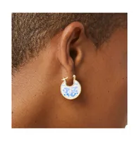 Ana Luisa Enamel Earrings - Hana Marble Blue