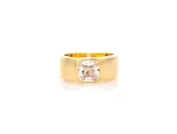 Cubic Zirconia Princess Cut Band Ring