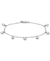 Giani Bernini Cultured Freshwater Pearl (5mm) Dangle Link Bracelet, Created for Macy's