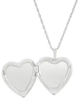 Grandma Painted Heart Locket in Sterling Silver