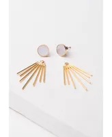 Starfish Project Caroline Mother of Pearl Stud & Fringe Earrings