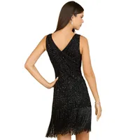 Lara Women's Beaded Fringe Cocktail Dress