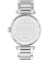 Coach Women's Cary Silver-Tone Stainless Steel Bracelet Watch 34mm