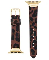 Nine West Women's Leopard Print Faux Leather Band designed for Apple Watch 42mm (Series 10) & 38/40/41mm