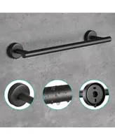 Aquaterior 5-Piece Bathroom Hardware Set Wall Mount 15" Towel Bar Toilet Paper Holder Hook