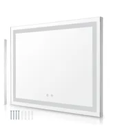 Aquaterior 32"x24" Smart Bathroom Mirror Dimmer Anti Fog Horizontal Vertical