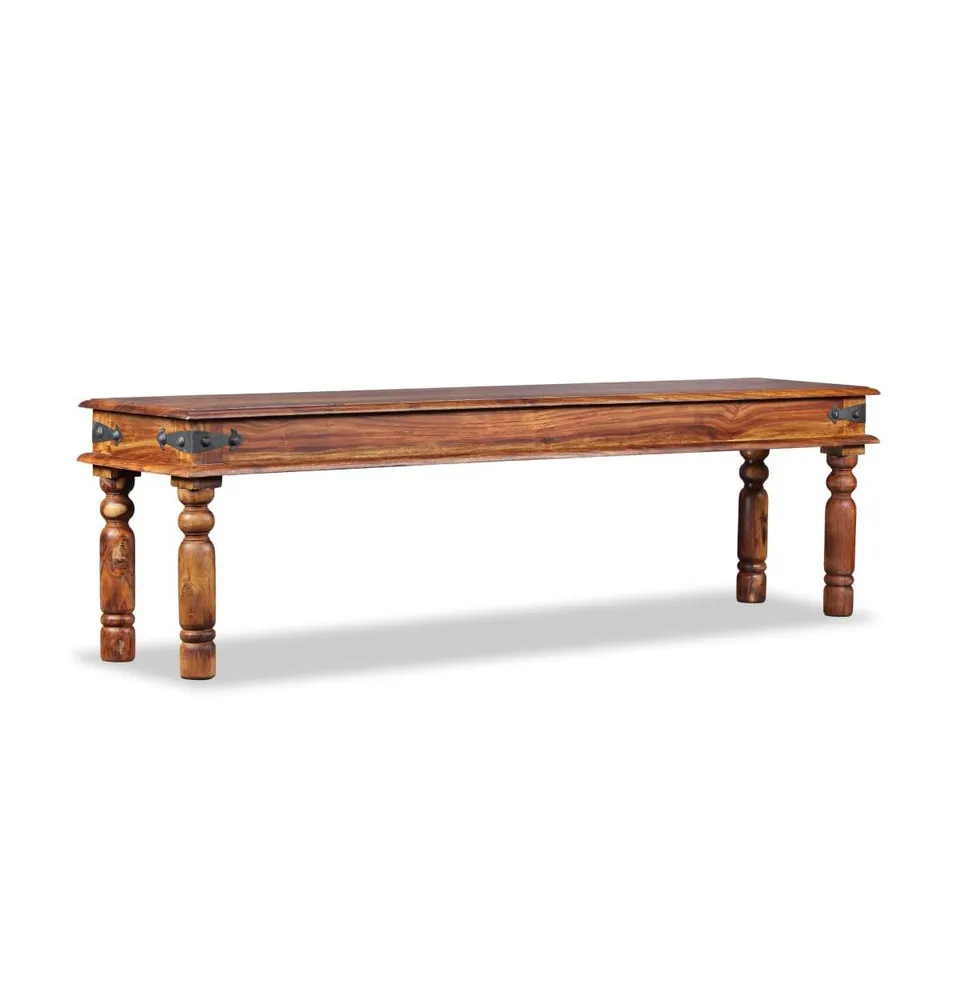 Castle Bench Solid Sheesham Wood 63"x13.8"x17.7"