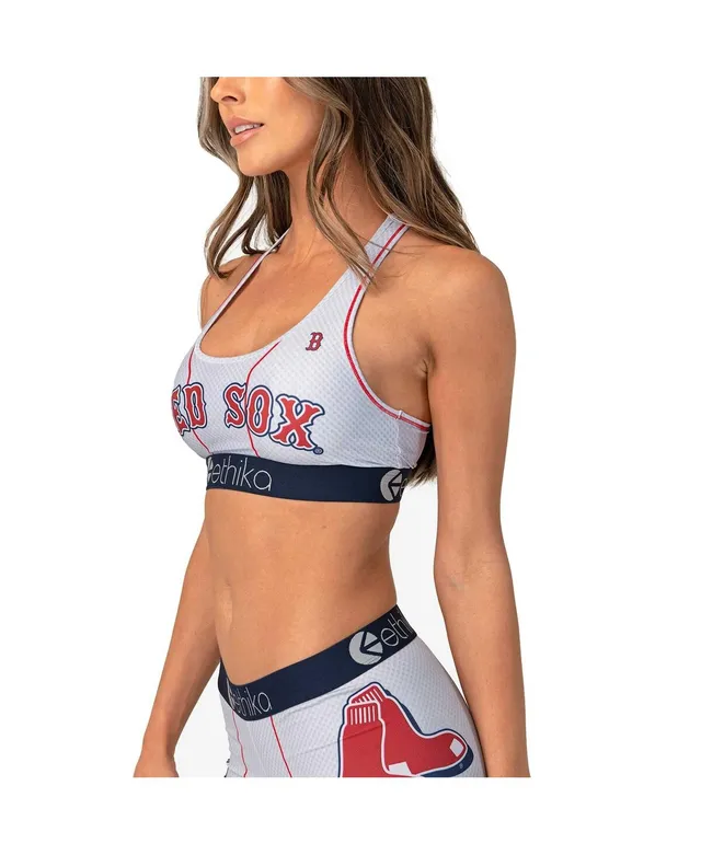 Ethika Women's Ethika White Boston Red Sox Babe Sports Bra