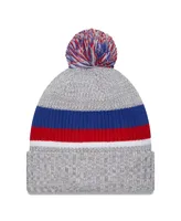 Men's New Era Heather Gray New York Giants Cuffed Knit Hat with Pom