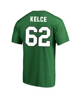 Men's Fanatics Jason Kelce Kelly Green Philadelphia Eagles Big and Tall Throwback Player Name and Number T-shirt