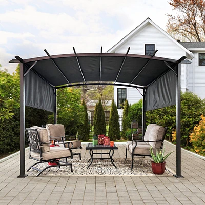 Simplie Fun Retractable Canopy Pergola for Outdoor Spaces