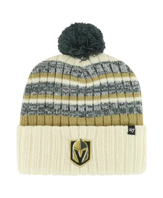 Men's '47 Brand Cream Vegas Golden Knights Tavern Cuffed Knit Hat with Pom