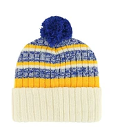 Men's '47 Brand Cream Buffalo Sabres Tavern Cuffed Knit Hat with Pom