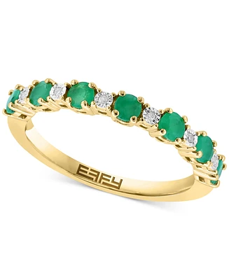 Effy Sapphire (1/2 ct. t.w.) & Diamond Accent Stack Ring Gold-Plated Sterling Silver (Also available Ruby and Emerald)