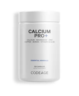 Codeage Calcium Supplement, Magnesium Zinc Copper Boron, Vitamin D3 + K2, 120 ct