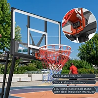 Streamdale Furniture Height-Adjustable Led Basketball Hoop System