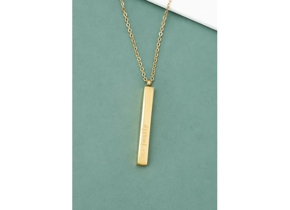 Starfish Project Give Justice Gold Bar Necklace