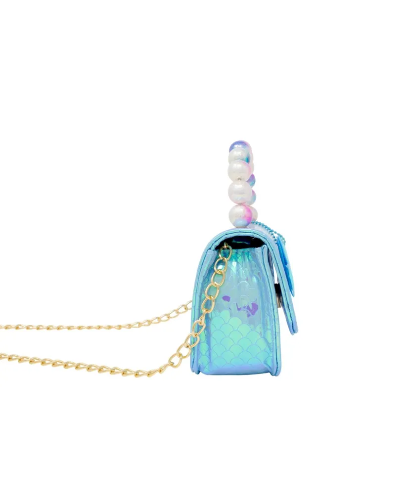 Girl's Mermaid Pearl Handle Seashell Handbag