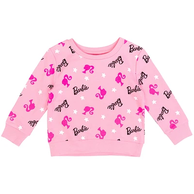 Barbie Toddler Girls French Terry Pullover Sweatshirt