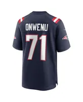 Men's Nike Mike Onwenu Navy New England Patriots Team Game Jersey