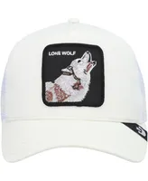Men's Goorin Bros. White The Lone Wolf Trucker Adjustable Hat
