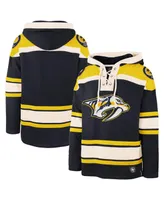 Men's '47 Brand Navy Nashville Predators Superior Lacer Pullover Hoodie