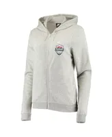 Women's Nike Heathered Gray Usa Basketball Varsity Full-Zip Hoodie