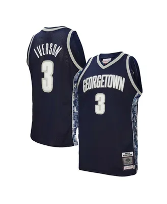 Men's Mitchell & Ness Allen Iverson Navy Georgetown Hoyas 1995-96 Authentic Jersey