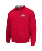 Men's Colosseum Scarlet Ohio State Buckeyes Tortugas Big and Tall Quarter-Zip Jacket