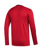 Men's adidas Red Carolina Hurricanes Aeroready Long Sleeve T-shirt